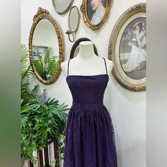 Windsor Deep Purple Lace Prom Gown - Picture 7 of 8